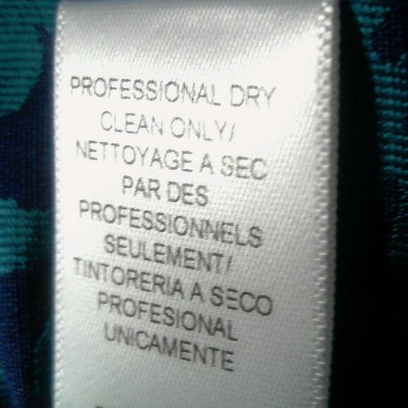 Kay Unger One Shoulder Navy Aqua Floral Walk Thru Jumpsuit Dress 14 - Picture 12 of 12